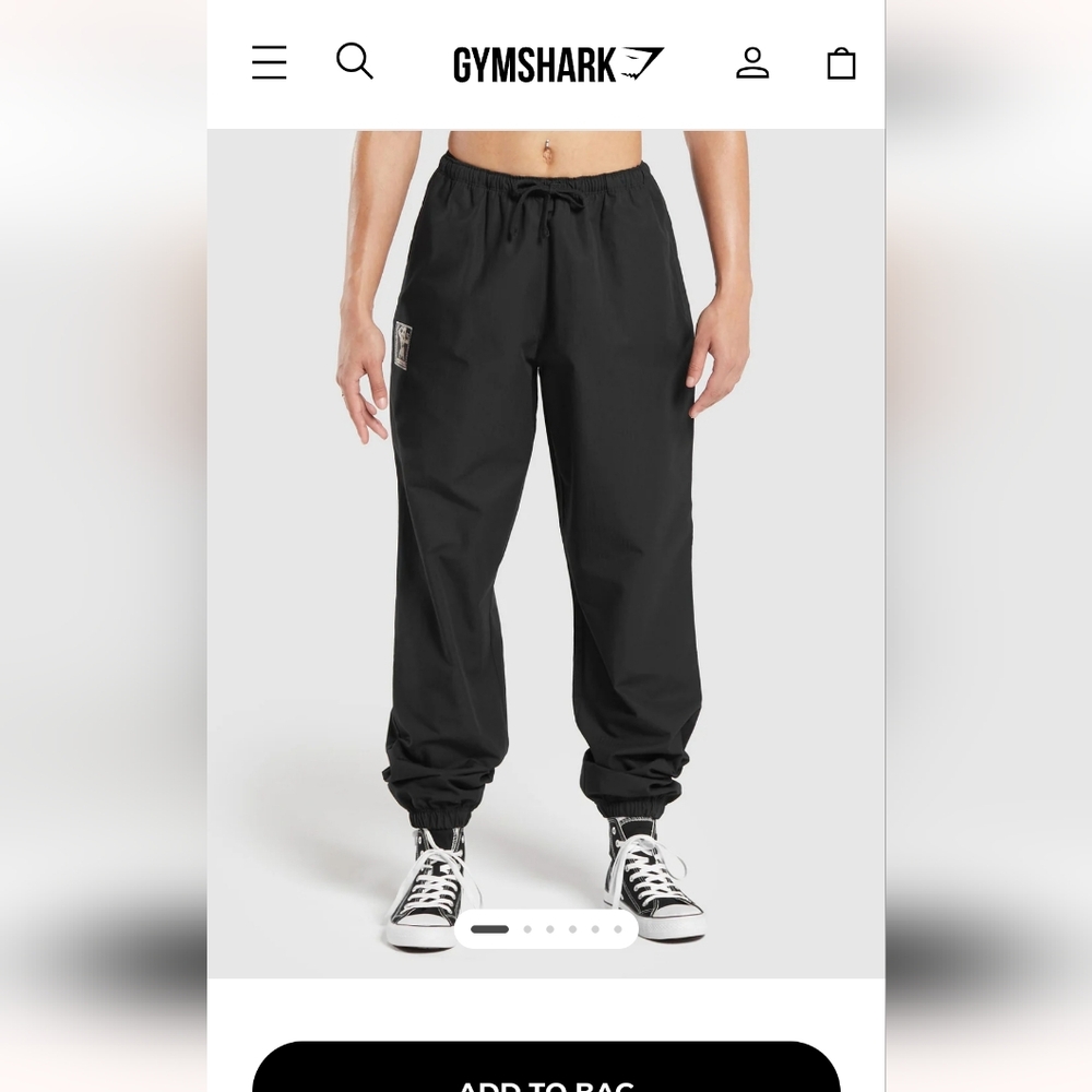 Gymshark Black Pump Pants Oversized Joggers NWT